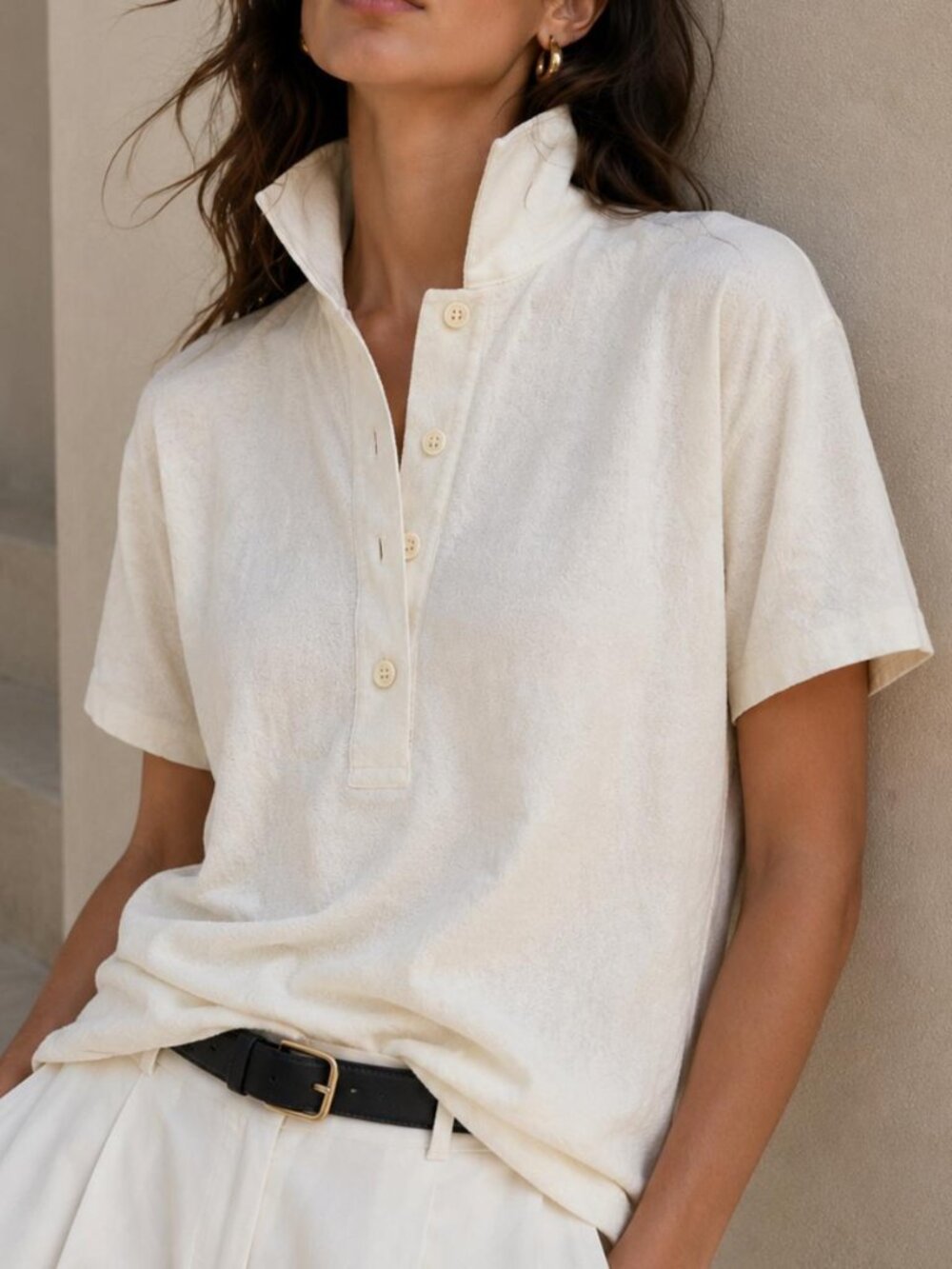 Zara Cream (Off White) Blouse Top POLO